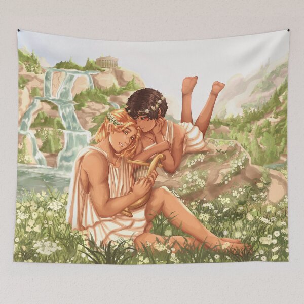 Item preview, Patroclus and Achilles painting designed and sold by allarica.