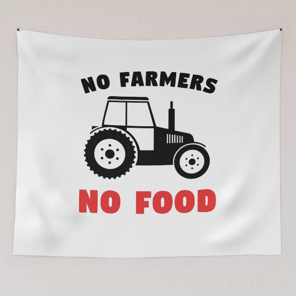 Artikelvorschau, Keine Landwirte Kein Essen Indien Rahmung Protest Zitat entworfen und verkauft von sillyquestions.