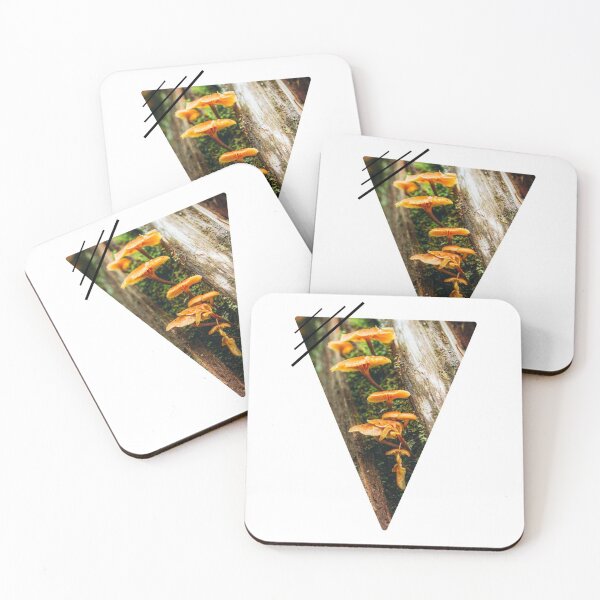 Item preview, Mushrooms on tree stump in forest designed and sold by Robtography.