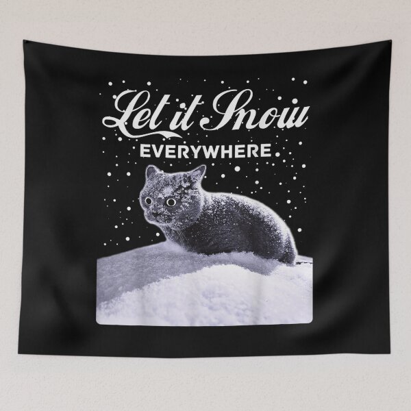 Item preview, Black Cat In Snow Funny Black Cat Let It Snow Everywhere designed and sold by ninapfvu.