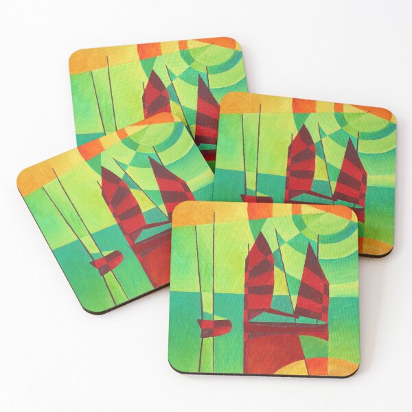 Item preview, Chinese Junks On Still Waters Cubism Art designed and sold by taiche.