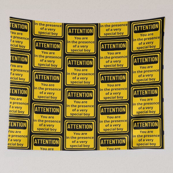 Item preview, Attention! You Are In The Presence Of A Very Special Boy Sign Design designed and sold by SweetAndSpice.