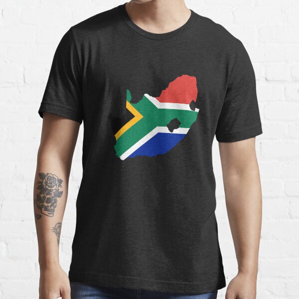 "South Africa South Africa Flag South African Map Gift" Tshirt for