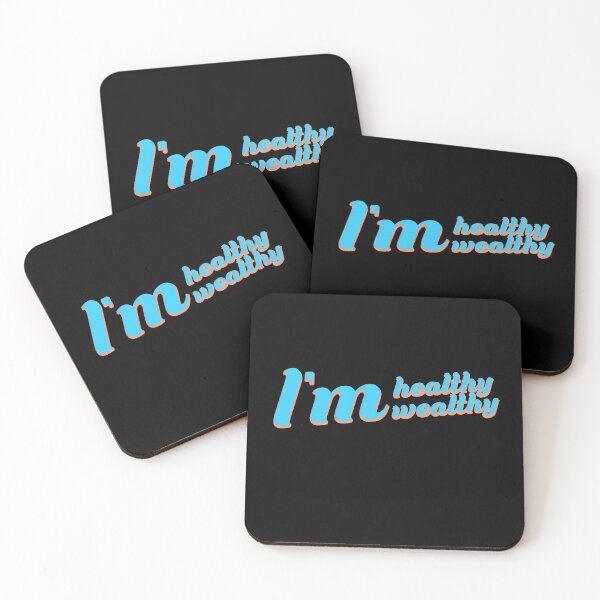 Item preview, I'm Healthy I'm Wealthy Positivity Health Optimistic Quote designed and sold by sillyquestions.