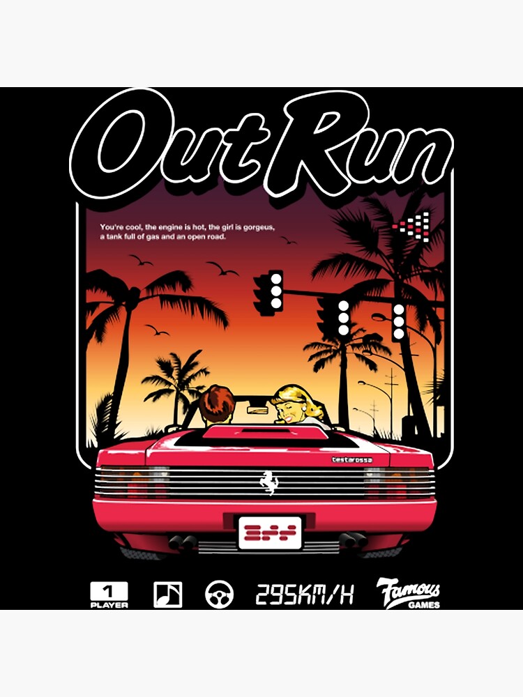 Out Run Retro Vintage Arcade Gaming Shirt