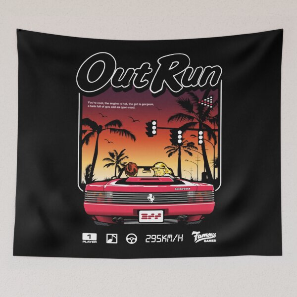 Item preview, Out Run Retro Vintage Arcade Gaming Shirt designed and sold by kimchi446.