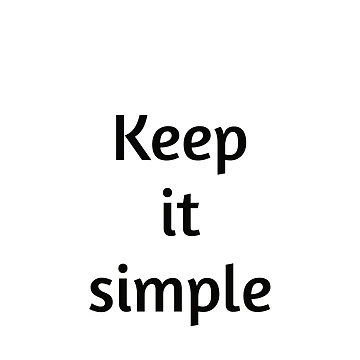 Artwork thumbnail, Keep it simple by Textbubble