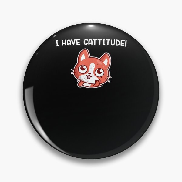 Item preview, I Have Cattitude Sign Of The Horns Hand Goth Funny Cat Owner designed and sold by ninapfvu.