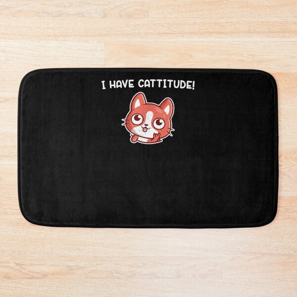 Item preview, I Have Cattitude Sign Of The Horns Hand Goth Funny Cat Owner designed and sold by ninapfvu.