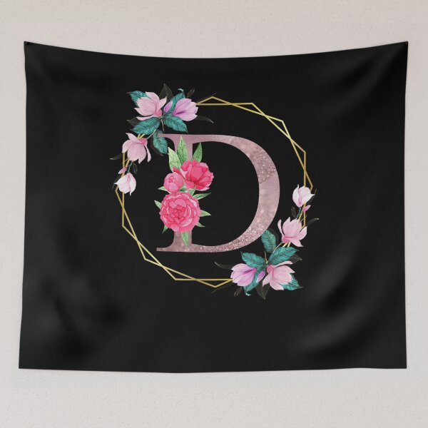 Item preview, Letter D Initial Floral Monogram Women Girls designed and sold by ninapfvu.