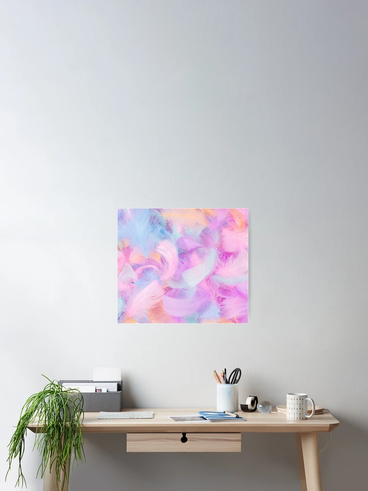 Thumbnail 2 of 3, Poster, Colorful Feather Pattern Background designed and sold by JTS STORE.