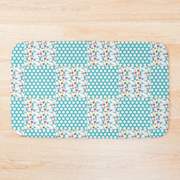 Item preview, White and Teal Bunny Easter Quilt Pattern 2022 designed and sold by dreamofdenim.