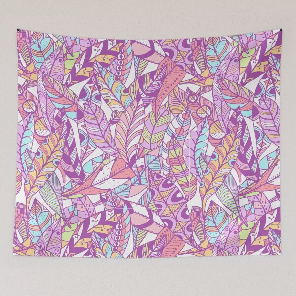 Item preview, Purple Feathers in the Wind designed and sold by DrakeDuck.