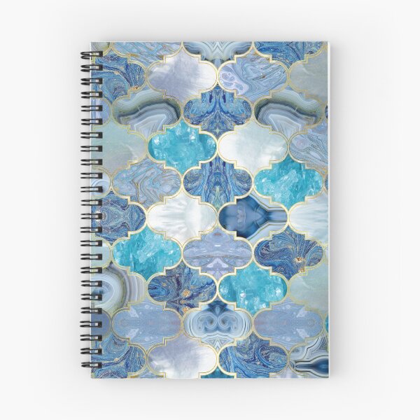 Item preview, Moroccan trellis Blue Mineral Textures designed and sold by k9printart.