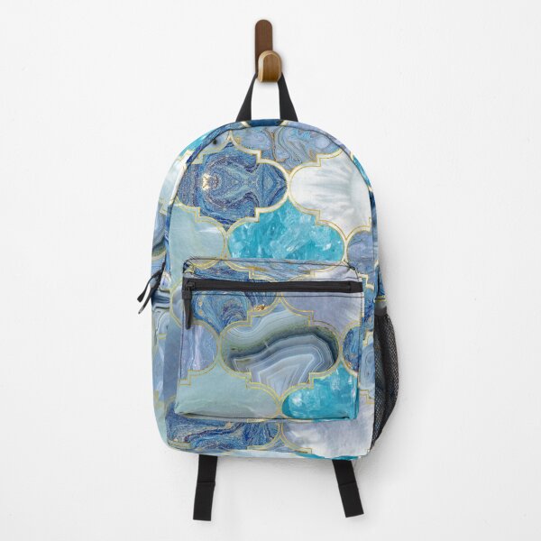 Item preview, Moroccan trellis Blue Mineral Textures designed and sold by k9printart.