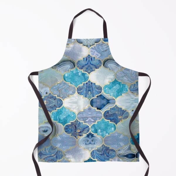 Item preview, Moroccan trellis Blue Mineral Textures designed and sold by k9printart.