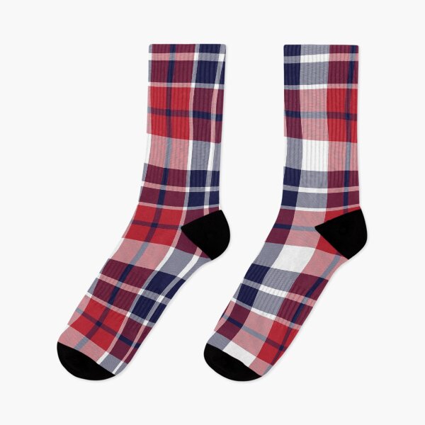 Aperçu de l'œuvre Red Navy Plaid Tartan Textured Pattern créée et vendue par Siu-Hong Mok.
