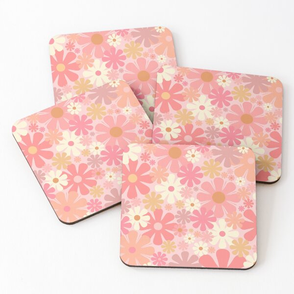Item preview, Blush Pink Vintage Aesthetic Floral Pattern - Pastel Pink Flowers, 60s and 70s Style designed and sold by kierkegaard.