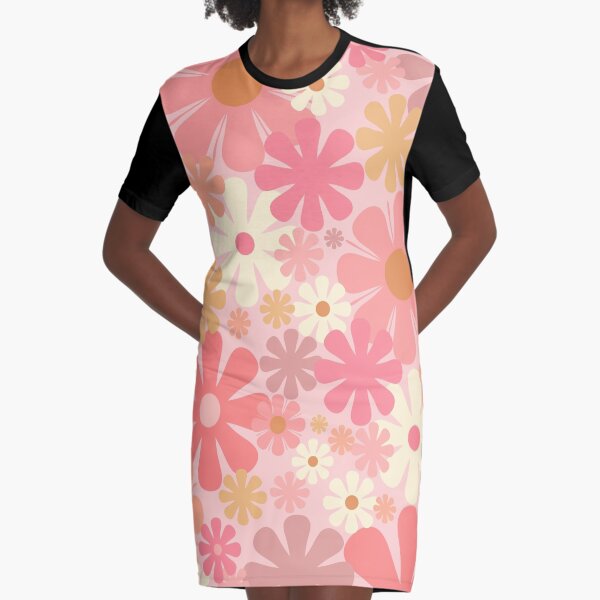 Item preview, Blush Pink Vintage Aesthetic Floral Pattern - Pastel Pink Flowers, 60s and 70s Style designed and sold by kierkegaard.