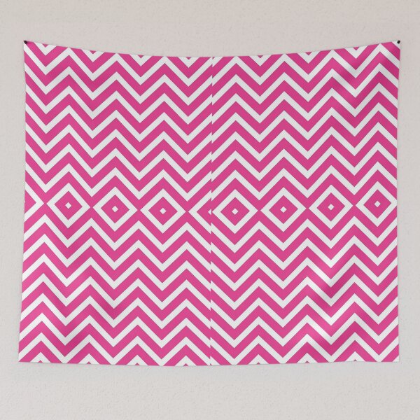 Item preview, Pink And White Geometric Waves designed and sold by BhavyaBathla.