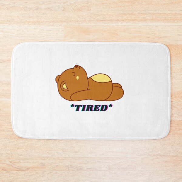Item preview, Japanese Kawaii Cute Smiley Face - Tired Bear designed and sold by Avani01.