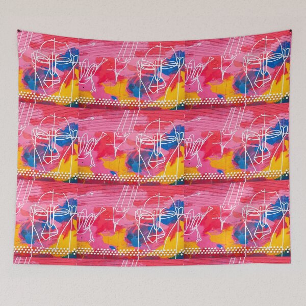 Item preview, Line Art Pinkish Graffiti designed and sold by thegraypocket.