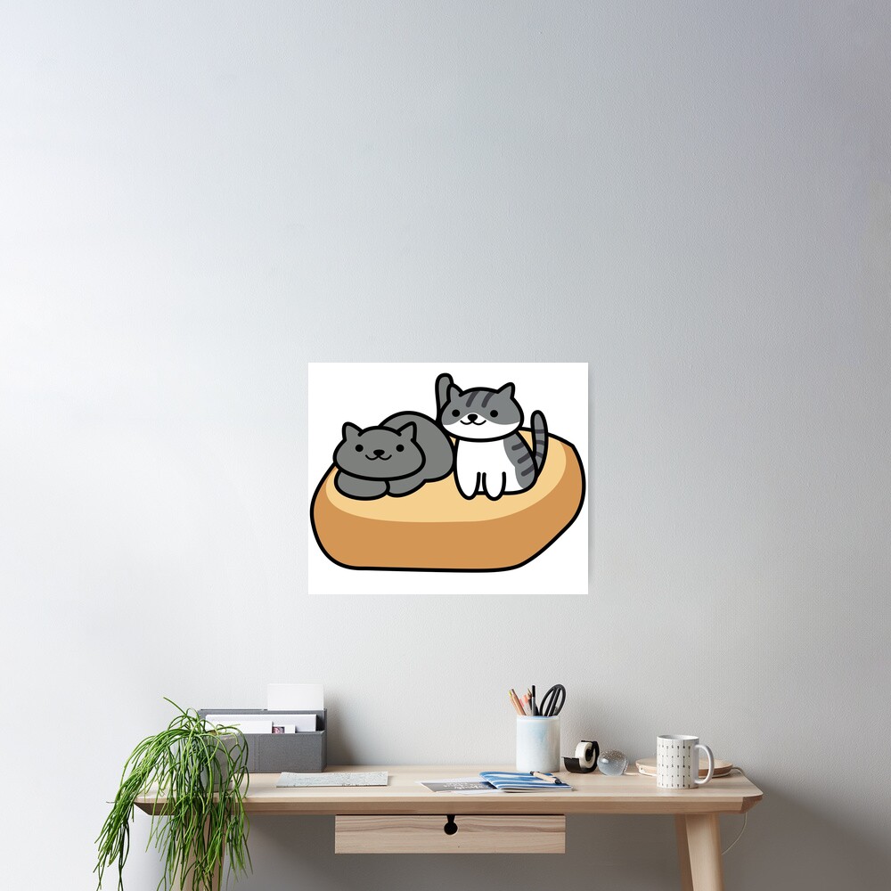 "Shadow & Pickles (Neko Atsume)" Poster by Iceyuk Redbubble