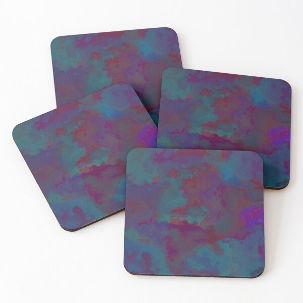 Item preview, Marble abstract art : red-purple- green blue  designed and sold by wiwiart.
