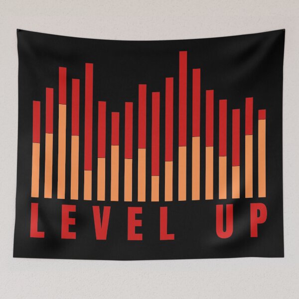 Item preview, Level Up Red/Orange designed and sold by Crayonjar.