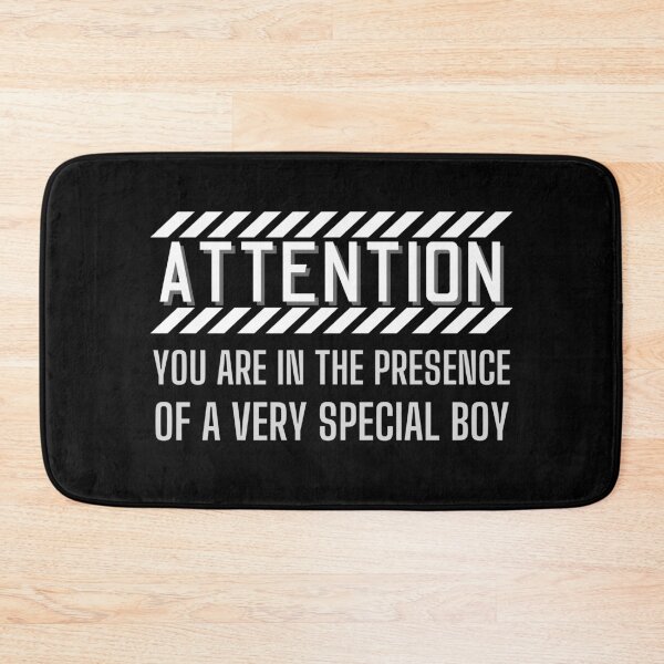 Item preview, Attention! You Are In The Presence Of A Very Special Boy White Stripe Design designed and sold by SweetAndSpice.