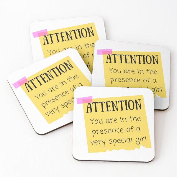 Item preview, Attention! You Are In The Presence Of A Very Special Girl Post It Design designed and sold by SweetAndSpice.