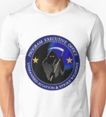 Unbemanntes Luftfahrt- und Schlagwaffen-Logo Slim Fit T-Shirt
