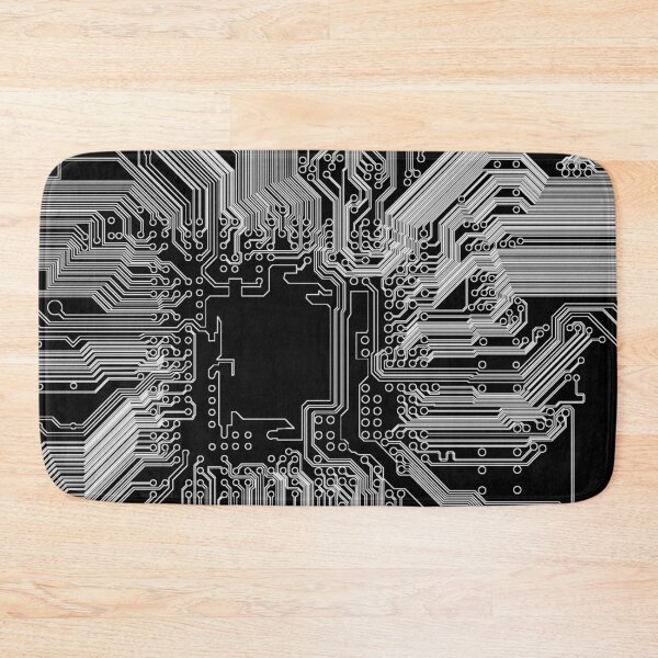 Item preview, Abstract black electronic circuit board designed and sold by Luke King.