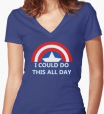 All Day Women's Fitted V-Neck T-Shirt