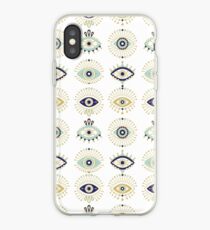 Sammlung des bösen Blicks auf Weiß iPhone-Hülle & Cover