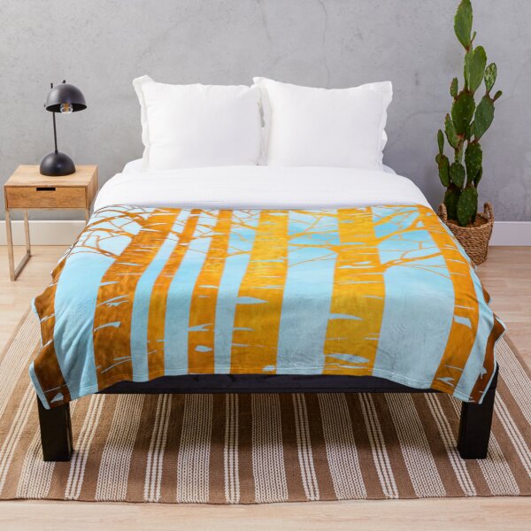 Item preview, Blue & Gold Birch Forest designed and sold by Julie Pickering.