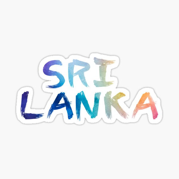 Sri Lanka watercolor paint design Sticker