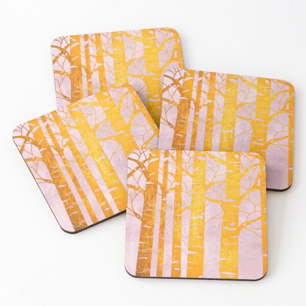 Item preview, Pink & Gold Birch Forest designed and sold by Julie Pickering.