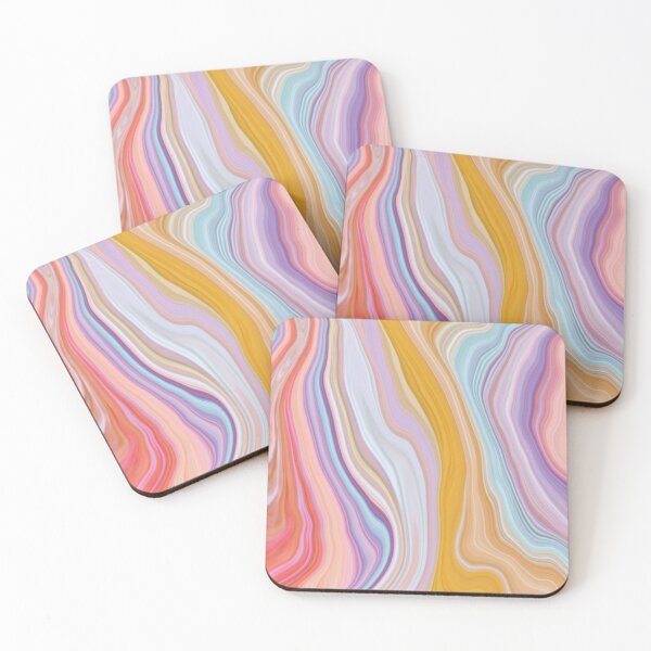 Item preview, Marble Swirls of Pink, Orange, Yellow, Purple, and Light Blue Abstract Pattern designed and sold by Alicia Chee.