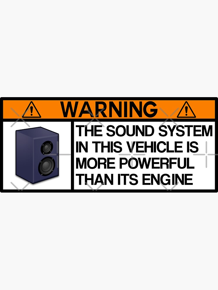 "Sound Warning" Sticker by Lyxi Redbubble