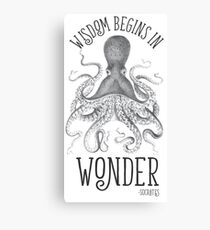 Wisdom Begins in Wonder Canvas Print