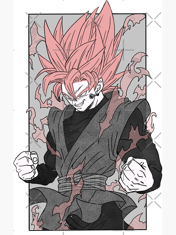 Rose Goku Black Manga Art  Magnet for Sale by Tammy1971