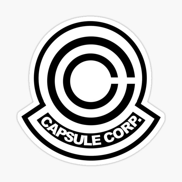 "Dragon ball Capsule corp original logo" Sticker by Lilmamba24 Redbubble