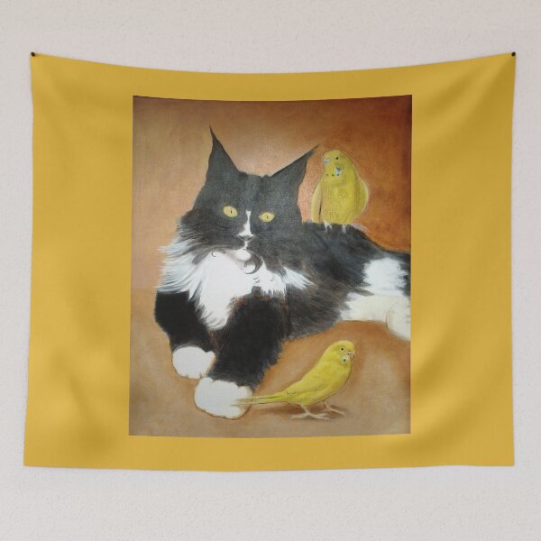 Item preview, Sylvester our cat and friends - Oil on canvas designed and sold by ChrisLionHeart.