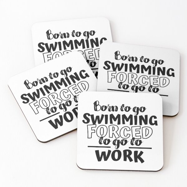 Item preview, Born to go swimming. Forced  to go to work designed and sold by TheGreenGoat.