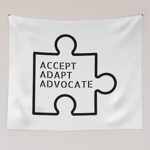 Item preview, Accept Adapt Advocate-Autism Awareness designed and sold by NikitaAg.