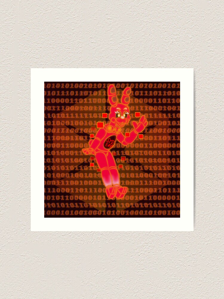 Model GT - Fnaf x Mega Man Glitchtrap Art Print for Sale by