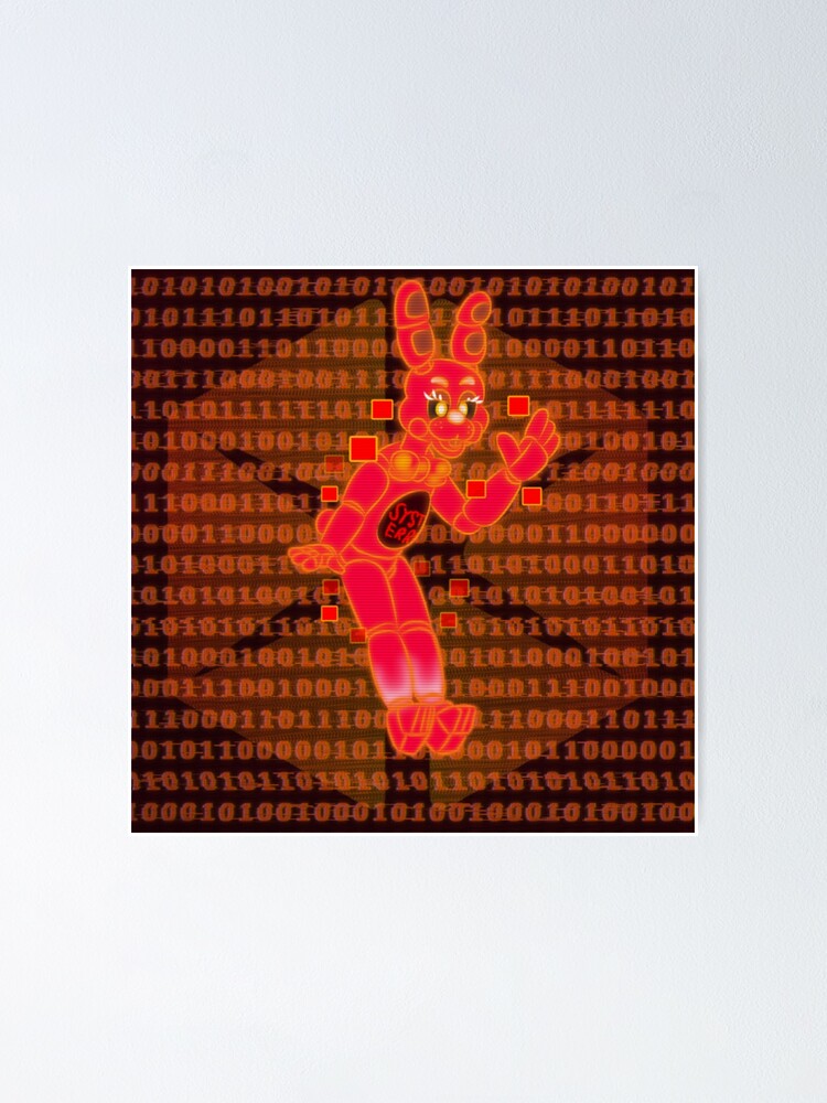 System Error Toy Bonnie Fnaf Ar With Background Poster By Thynees3ll Redbubble