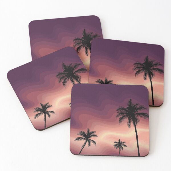 Item preview, Palm Tree Silhouette Against a Sunset, Landscape Digital Illustration designed and sold by AlmightyClaire.