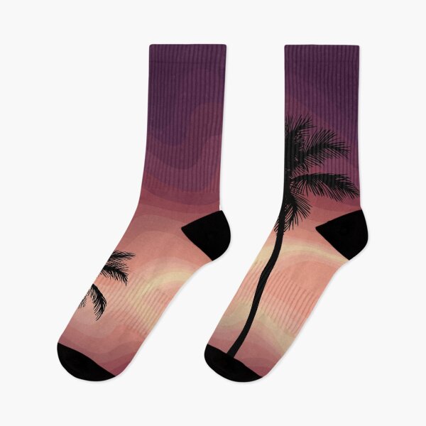 Item preview, Palm Tree Silhouette Against a Sunset, Landscape Digital Illustration designed and sold by AlmightyClaire.